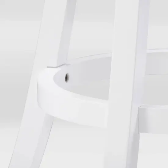 Set of 2 Woodgrove Faux Leather Swivel Barstools White - CorLiving image {5}