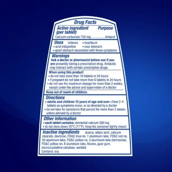 TUMS Extra Strength Smoothies Assorted Fruit Antacid Chewable Tablets - 60ct image {12}