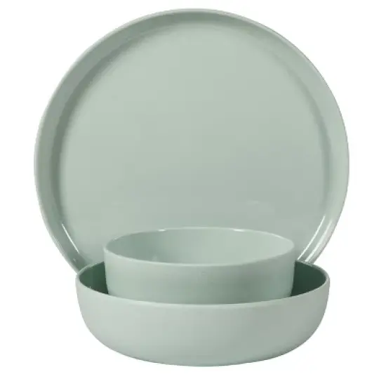 Gibson Home Candy Skies 12 Piece Wheat Straw Melamine Dinnerware Set image {6}