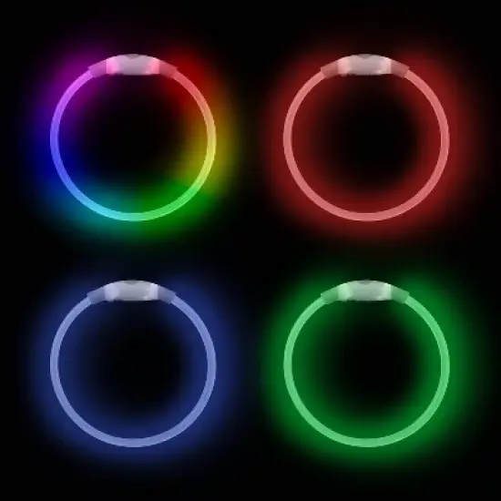 Nite Ize Mini Rechargable LED Safety Necklace Disc-O Adjustable Dog Collar image {7}