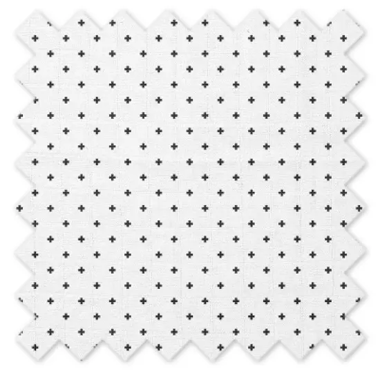 Bacati - Mustache/Plus Muslin 4 pc set of Bibs & Burp Cloths Set, Black image {4}