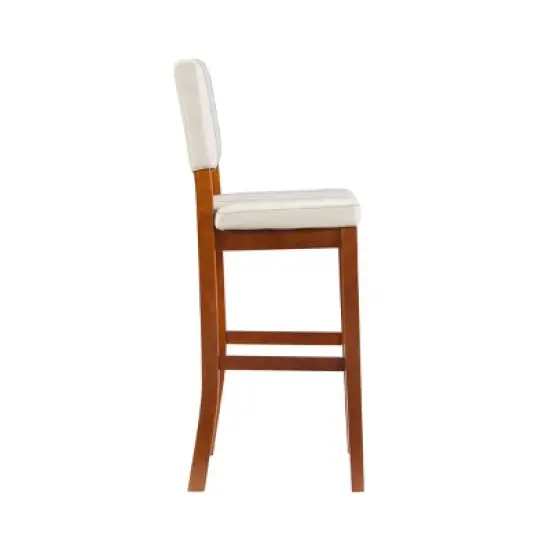 Milano Padded Barstool Upholstered Seat & Back - Linon image {3}