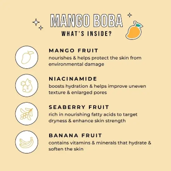 Avatara Mango Boba Hydrogel Face Mask - 1.05oz image {6}