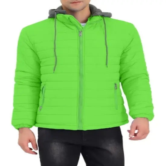 Lars Amadeus Men's Hoodie Puffer Coat Winter Warm Full Zip Quilting Jacket Coat image {7}