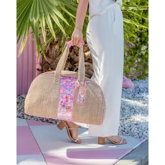 Packed Party Woven Weekender Duffle Bag, Cute Overnight Travel Luggage for Women, Great for Ladies at the Gym, Airlines, Travel, Hospital Visits and image {1}