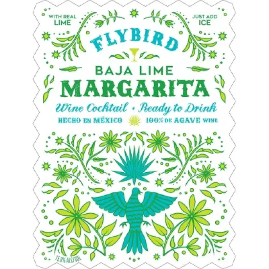 Flybird Baja Lime Margarita Wine Cocktail - 750ml Bottle image {1}
