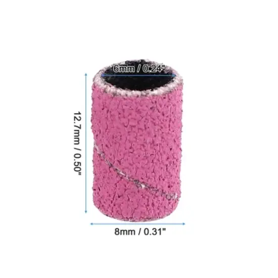 Unique Bargains 150 Grit Nail Drill Bits Sanding Bands Gel File Polish Remover For Electric Nail Tools 100 Pieces image {3}