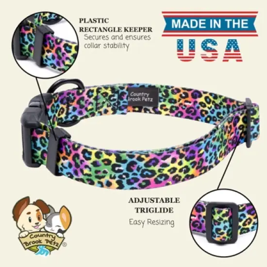 Country Brook Petz Deluxe Electric Leopard Dog Collar - Made in the U.S.A. (1/2 Inch, 2XS) image {3}