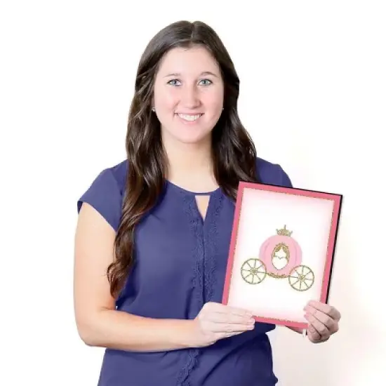 Big Dot of Happiness Little Princess Crown - Castle Nursery Wall Art and Kids Room Decorations - Gift Ideas - 7.5 x 10 inches - Set of 3 Prints image {4}