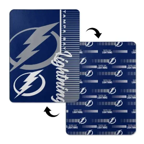 NHL Tampa Bay Lightning Double Sided Cloud Throw Blanket image {2}