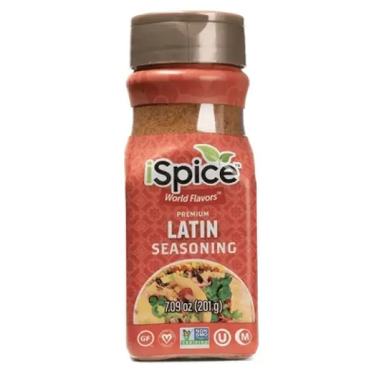 iSpice | Latin Seasoning | 7.09 oz | Mixed Spice & Seasoning | Halal | Kosher | Non GMO | Vegan image {1}