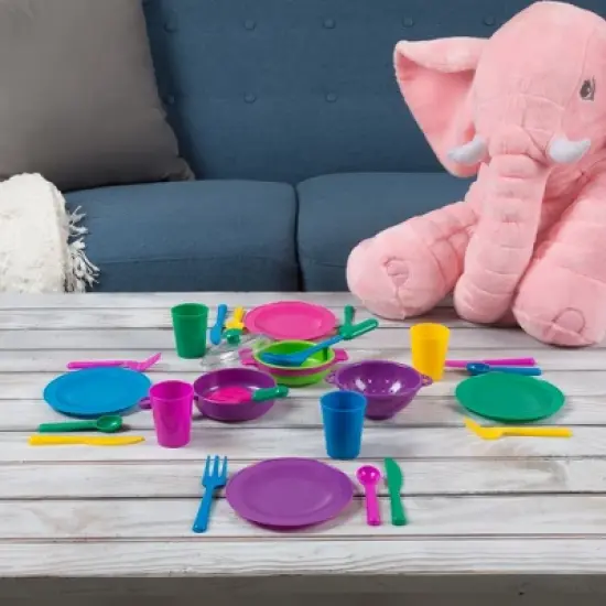 Toy Time 27-pc Kids' Play Dish Set With Dish Drainer image {4}