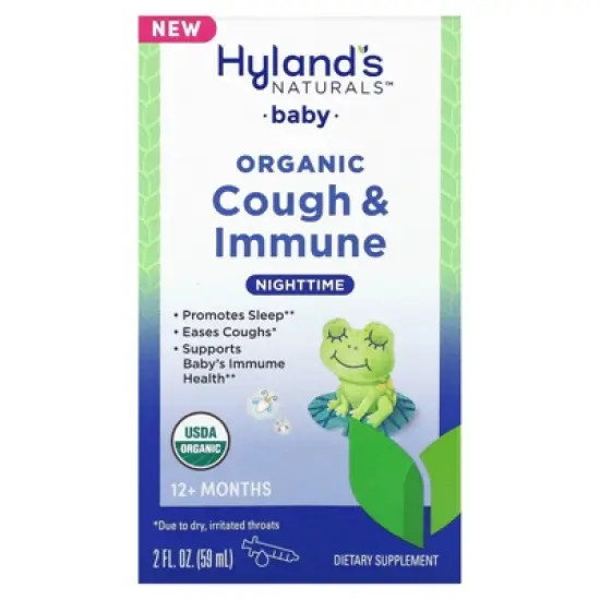Hyland's Naturals Baby, Organic Cough & Immune, Nighttime, 12+ Months, 2 fl oz (59 ml) image {4}