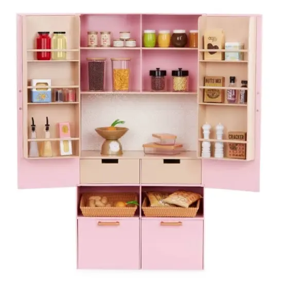 Our Generation Pretty Pantry Home Kitchen Furniture Set for 18" Dolls image {2}