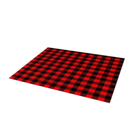 Craftopia Buffalo Plaid Vinyl Sheets for Cricut, 3 Packs, Red & Black image {4}