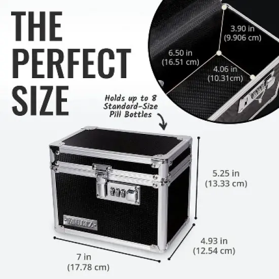 VAULTZ LOCKING MEDICINE BOX BLACK, 1 CT image {3}