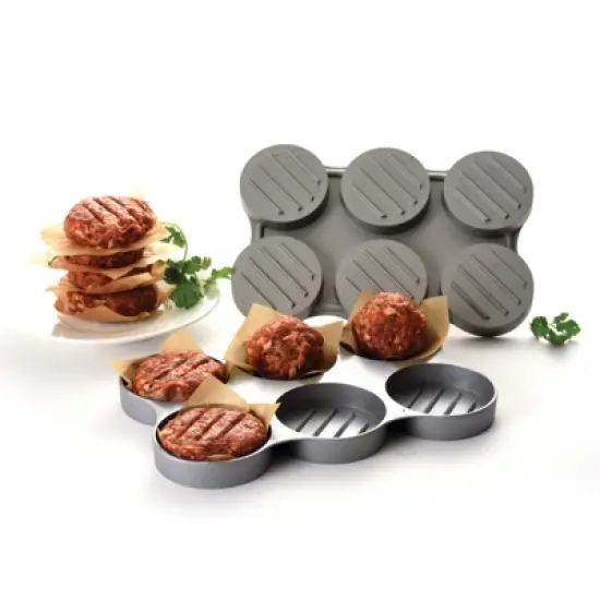 Norpro Nonstick Cast Aluminum Mini Burger Press, Makes 6 Sliders image {4}