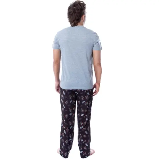 Star Wars Mens' Boba Fett Sleep Pajama Set Crewneck Shirt Pants Multicolored image {1}