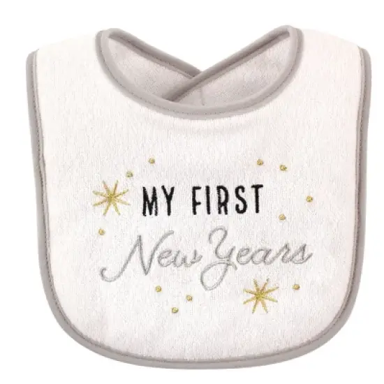 Hudson Baby Infant Cotton Terry Drooler Bibs with Fiber Filling 10pk, Holiday Birthday, One Size image {5}