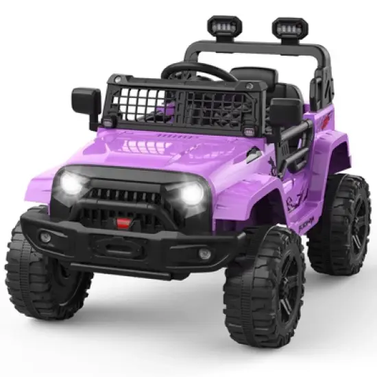 12V Kids Ride On Truck, Toddlers Battery Powered Electric Vehicle with Remote Control image {12}
