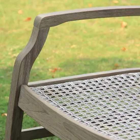 Teak Zuma Patio Sofa Gray - Cambridge Casual image {6}