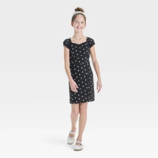 Girls' Cap Sleeve Mini Dress - art class&trade; image {2}