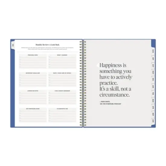 Blue Sky The Everygirl 8.5"x11" 2025-2026 Weekly/Monthly Wirebound Planner Solid Busy Blue image {7}