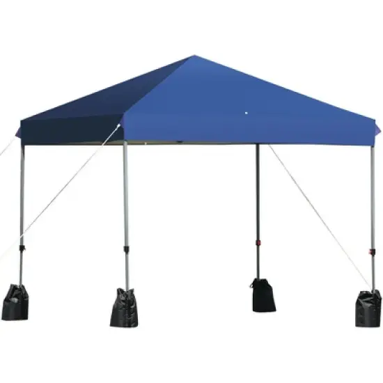 Costway 8x8 FT Pop up Canopy Tent Shelter Wheeled Carry Bag 4 Canopy Sand Bag image {9}