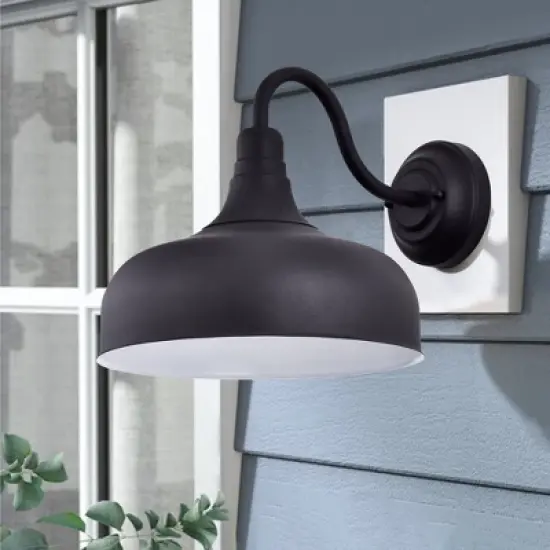 C Cattleya 1-Light Matte Black  LED Outdoor Barn Light, Wall Sconce image {1}