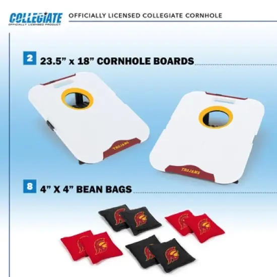 NCAA USC Trojans All-Weather Travel Cornhole Set image {1}