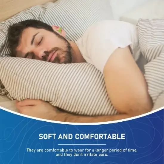 Quality Silicone Reusable Ear Plugs - 10 Pairs with 2 Plastic Cases 30dB Noise Cancelling with Strings for Adults Kids Sleeping Shooting Hunting Work image {4}