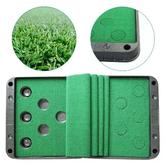Swtroom Golf Putting Mat Auto Ball Return Putting Green Mat Game Practice Golf Gifts Home Office Backyard image {2}