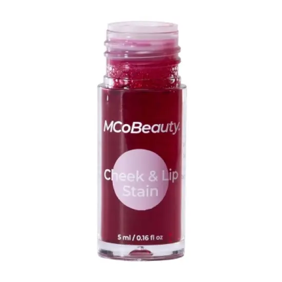 MCoBeauty Cheek & Lip Stain 2-in-1 Liquid Tint - Rosy Red image {6}