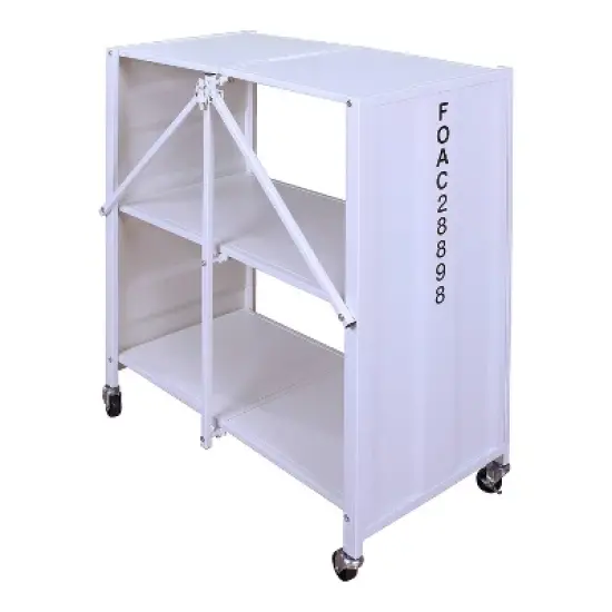 35" Conlig Steel Folding Bookcase with Wheels - miBasics image {4}