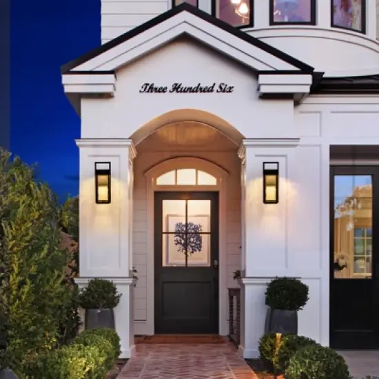 LLHZSY 14 1/2" Modern LED Outdoor Wall Light Fixture with Clear Glass for Post Exterior House Porch Yard Patio image {5}