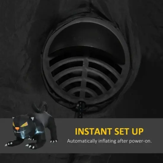 Inflatable Halloween Black Cat, Blow Up Outdoor LED Yard Display image {6}