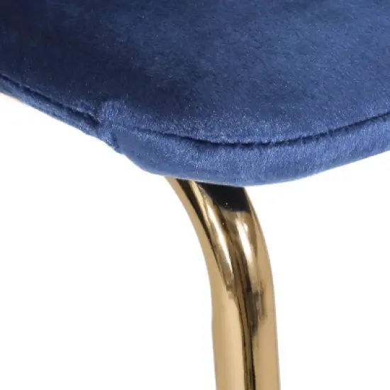 Cedric Modern Glam Velvet Counter Height Barstool Blue/Gold - Christopher Knight Home image {9}