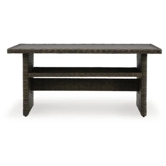 Signature Design by Ashley Brook Ranch Outdoor Multi-use Table, Brown image {1}