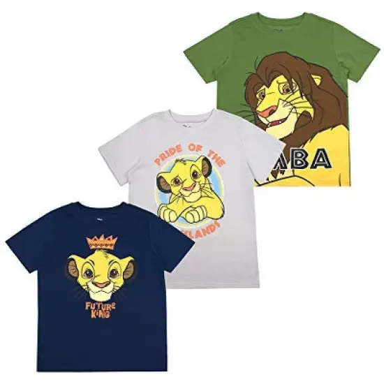 Disney Boy's 3-Pack Graphic Tee Variety |Cars, Incredibles, Simba, Kion, Maui, Mickey Mouse, Muppets, Toy Story, Puppy Dog Pals for Toddler image {4}