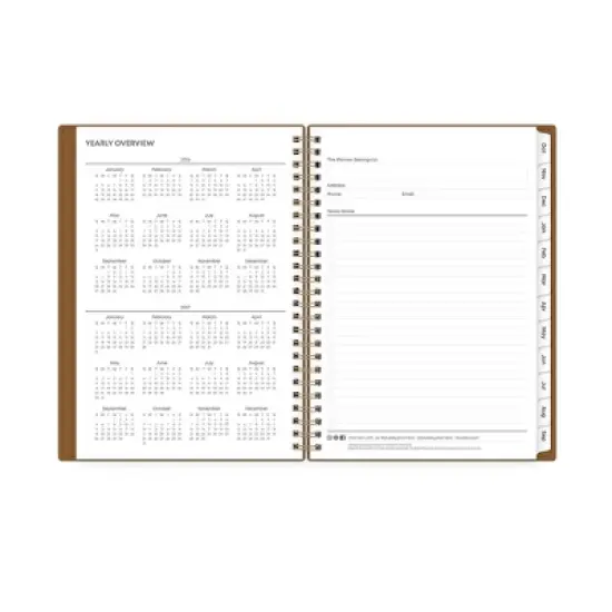 Blue Sky Weekly/Monthly 15 Months Planning Calendar and Notes 5.875"x8.625" Mocha Mousse image {6}
