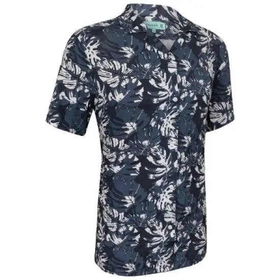 Mio Marino Mens Casual Button-Down Hawaiian Short Sleeve Shirt image {13}