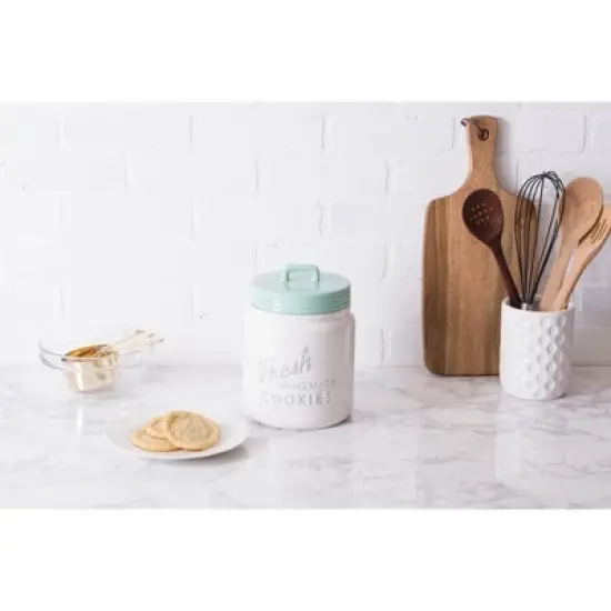 Design Imports Aqua Ceramic Cookie Jar image {5}