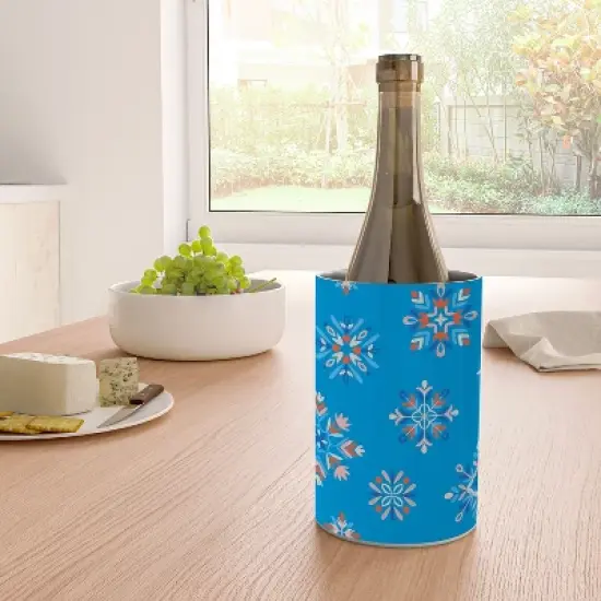 Pimlada Phuapradit Snowflakes Blue Wine Chiller image {1}