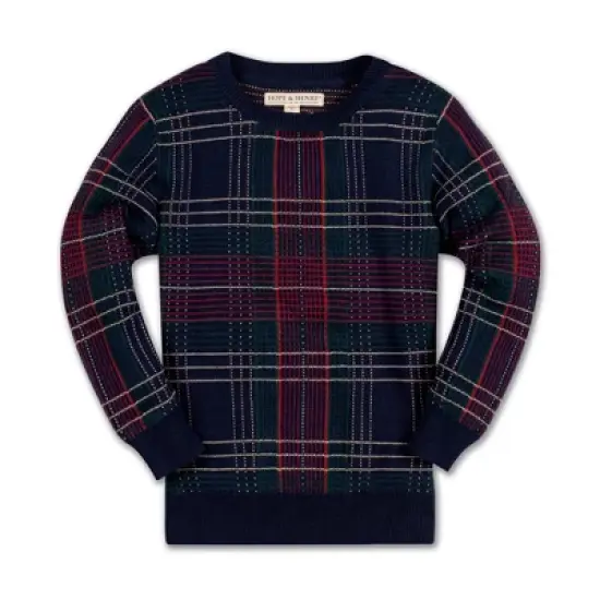 Hope & Henry Boys' Long Sleeve Intarsia Crew Neck Pullover Sweater, Infant image {5}