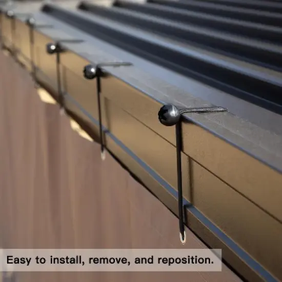 DOMETOUR Heavy Duty Waterproof Clear PVC Curtain, Weather & Tear Resistant for Patios, Gazebos, Pergolas, Privacy Screen (7'H x 12'W, Brown) image {3}