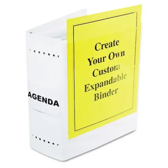 Charles Leonard VariCap Expandable Binder, 2 Posts, 6" Capacity, 11 x 8.5, White image {1}