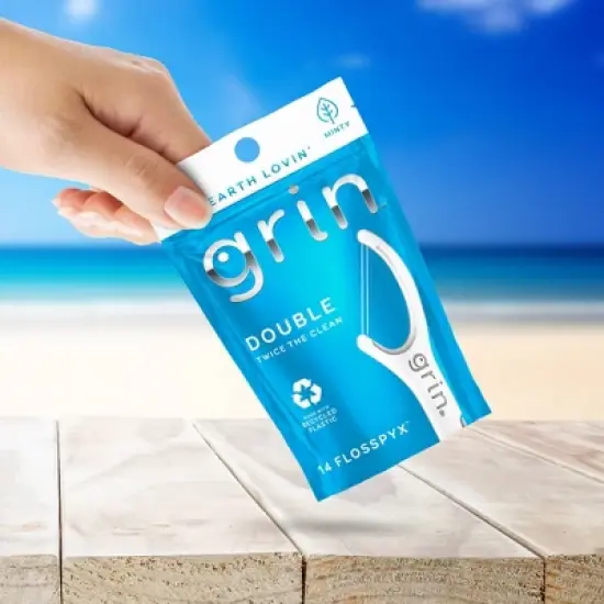 Grin Oral Care Double Floss Picks - Trial Size - 14ct image {6}