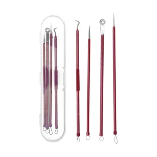 Unique Bargains Facial Pimple Extractor Tool Set 1 Set image {8}