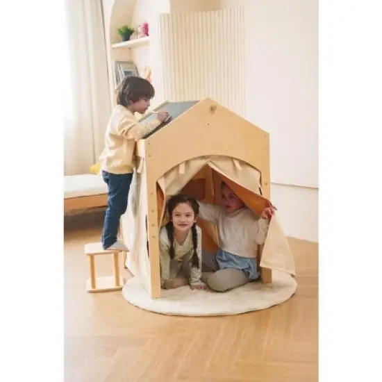 Ash - Wood Adjustable Learning Tent with Desk and Chair image {8}