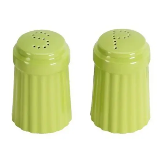 Omniware Simsbury Salt & Pepper Shaker Set, 6oz Stoneware Dispensers with Distinctive "S" & "P" Lids, Lead-Free Glaze, Dishwasher Safe image {5}